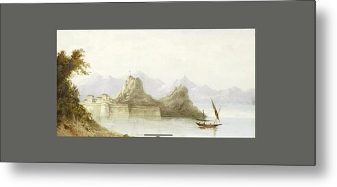 English School 19th Century The Old Fortress Of Corfu Metal Print featuring the painting The Old Fortress of Corfu by MotionAge Designs