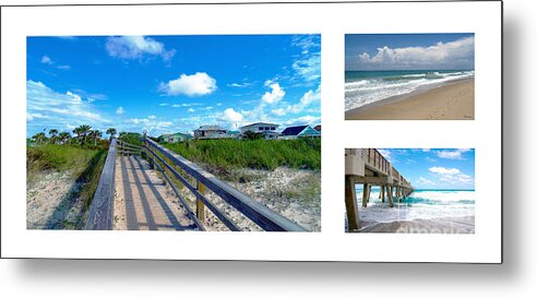 Beach Metal Print featuring the photograph Treasure Coast Florida Seascape Collage 1 by Ricardos Creations