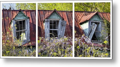 Window Metal Print featuring the photograph Triptych Windows by Denise Bush