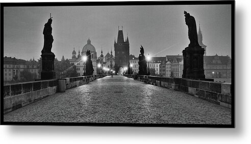 Charles Bridge Metal Print featuring the photograph Watchers by Jason Wolters
