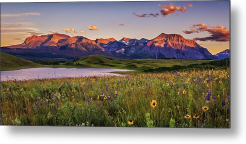 Alberta Metal Print featuring the photograph Waterton Lakes Sunset by Tracy Munson