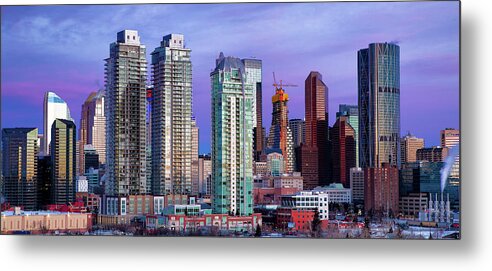 Calgary Metal Print featuring the photograph Winter's Sky over Calgary by David Buhler