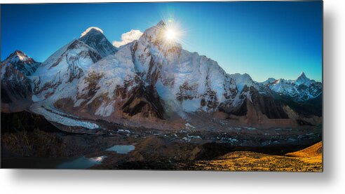 Nepal Metal Print featuring the photograph Sunrise On Everest #2 by Owen Weber