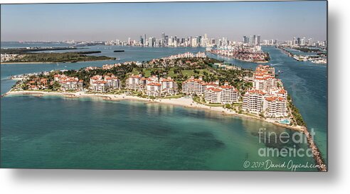 Fisher Island Metal Print featuring the photograph Fisher Island Club Aerial by David Oppenheimer