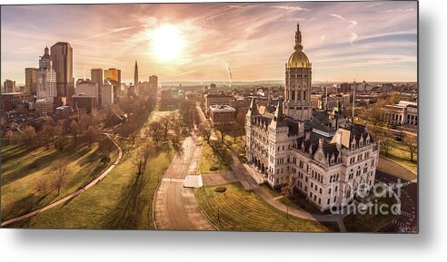 Hartford Metal Print featuring the photograph Sunrise in Hartford Connecticut #2 by Mike Gearin