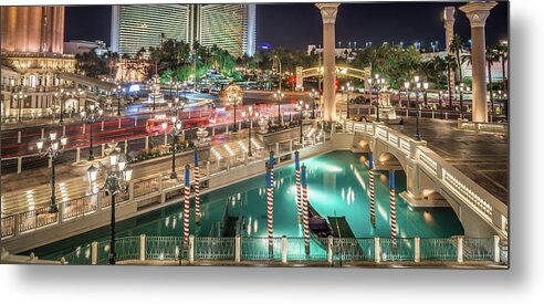 Las Vegas Metal Print featuring the photograph View of The Venetian Hotel Resort and Casino #6 by Alex Grichenko