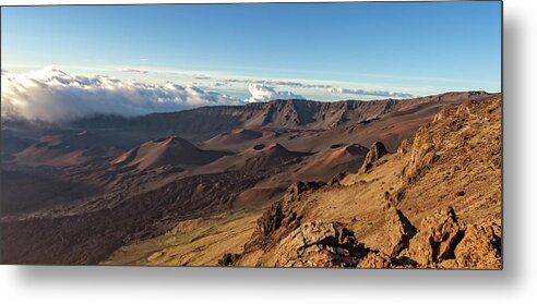 Haleakalā Crater Metal Print featuring the photograph Haleakala Crater by Chris Spencer