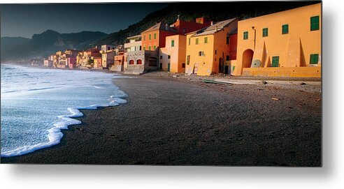 Seascape Metal Print featuring the photograph Houses by the sea by Giovanni Allievi