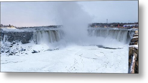 Canada Metal Print featuring the photograph Panoramic view Niagara Falls by Nick Mares