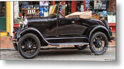 Marcia Lee Jones Metal Print featuring the photograph T Ford Coupe Convertable by Marcia Lee Jones