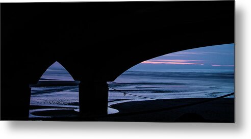 Abstract Metal Print featuring the photograph Under the bridge to the ocean by Local Snaps Photography