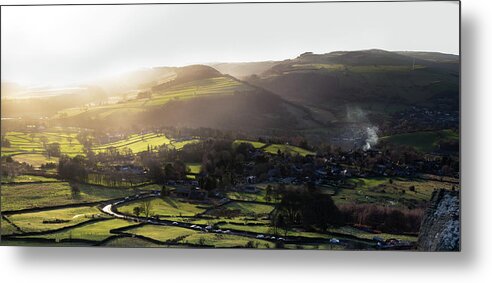 Background Metal Print featuring the photograph View over Curbar Edge by Scott Lyons