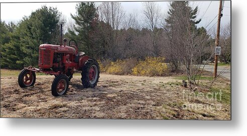 Tractor Metal Print featuring the photograph Dead End #1 by Mary Capriole