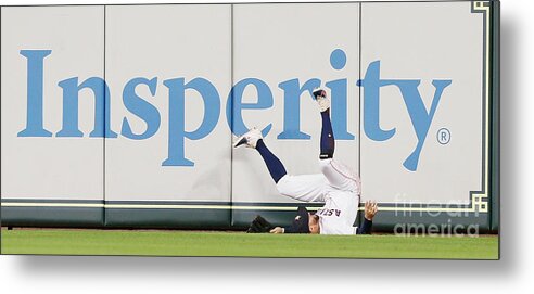 People Metal Print featuring the photograph Khris Davis and George Springer #1 by Bob Levey