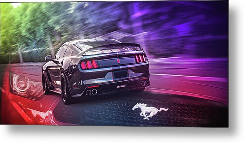 Ford Mustang Metal Print featuring the digital art Art - Epic Ford Mustang by Matthias Zegveld