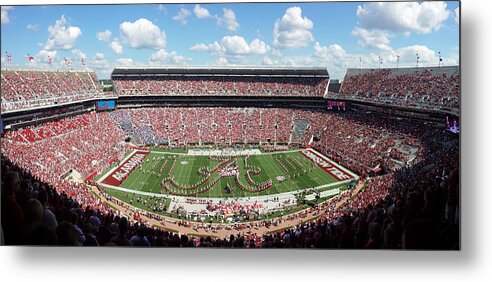 Gameday Metal Print featuring the photograph Bama Script A Panorama by Kenny Glover