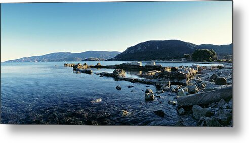  Metal Print featuring the photograph Cenchrea, the eastern port of ancient Corinth by Ioannis Konstas