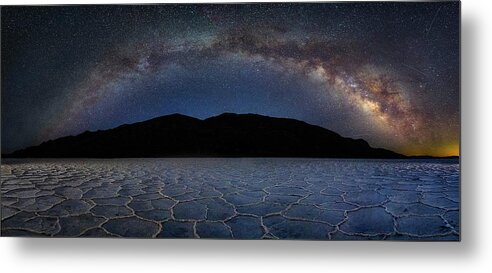 Bad Water Metal Print featuring the photograph Death Valley Milky Way by Michael Ash