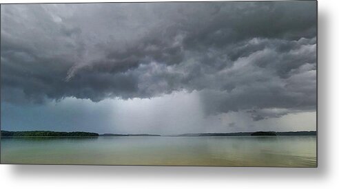 Weather Metal Print featuring the photograph Downpour in Ida's Rain Band by Ally White
