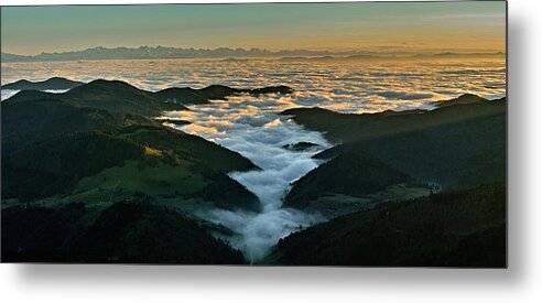 Black Forest Metal Print featuring the photograph Fog Tsunami by Philip Konstas