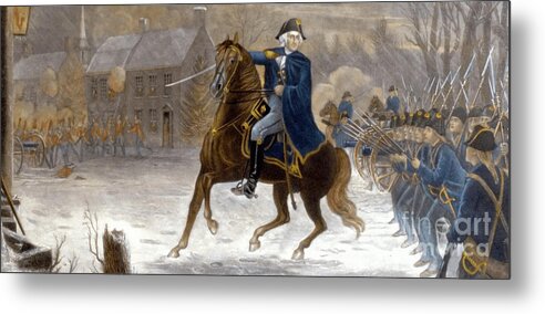 George Metal Print featuring the photograph George Washington Battle-of-Trenton by Action