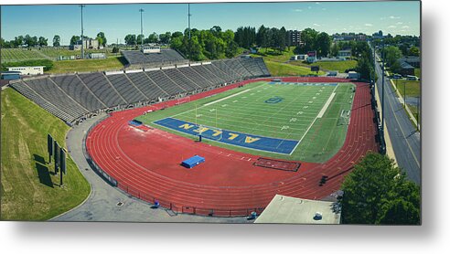 Above Metal Print featuring the photograph J Birney Crumb Allen Endzone Aerial by Jason Fink