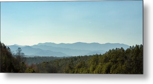 Dysartsville Road Exit Off I-40 Metal Print featuring the photograph Layers of Mountains by Joni Eskridge