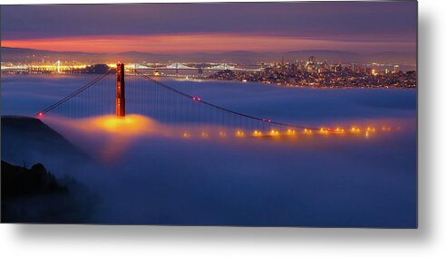  Metal Print featuring the photograph Light Trails by Louis Raphael