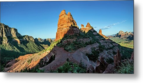 Red Rocks Metal Print featuring the photograph Mitten ridge 08 030-033 Pan by Scott McAllister