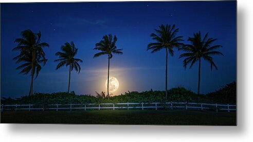 Moon Metal Print featuring the photograph Mystic Moonlight by Mark Andrew Thomas