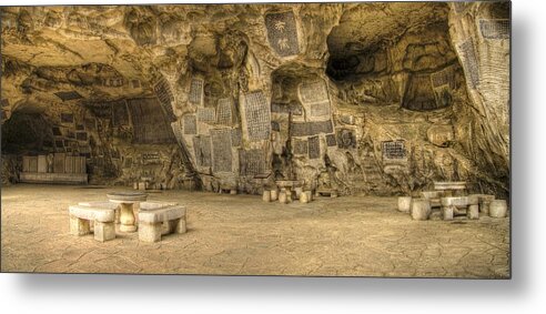 Artificial Metal Print featuring the photograph Stele Forest Cave Guilin by Www.anotherdayattheoffice.org