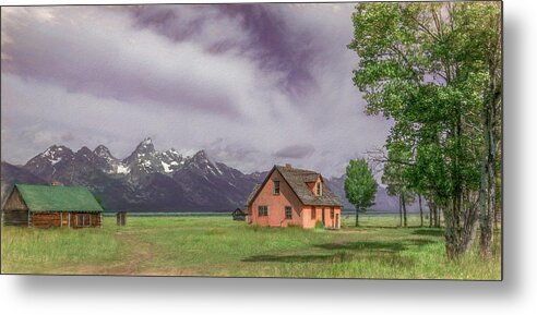 Grand Tetons National Park Metal Print featuring the photograph That Mormon Row Charm by Marcy Wielfaert