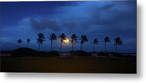 Moon Metal Print featuring the photograph Under the Mystic Moon by Mark Andrew Thomas