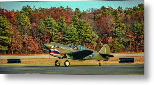 Plane Metal Print featuring the photograph Vintage Fighter Plane by Cathy Kovarik