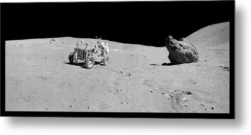 1900s Metal Print featuring the photograph Apollo 16 Lunar Rover by Nasa/detlev Van Ravenswaay