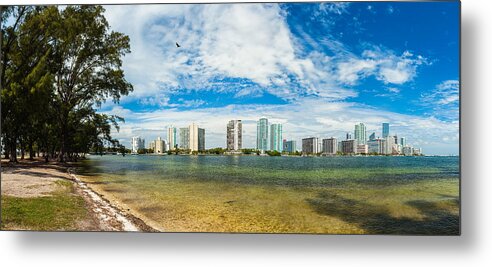 Architecture Metal Print featuring the photograph Miami Skyline by Raul Rodriguez