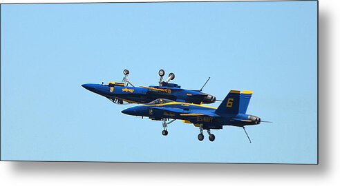 Blue Angels Metal Print featuring the photograph Blue Angels by Jerry Cahill