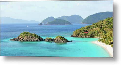 Scenics Metal Print featuring the photograph Breath-taking View Of Trunk Bay, St by Driendl Group