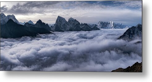 Nepal Metal Print featuring the photograph Cloud River by Alexey Kharitonov
