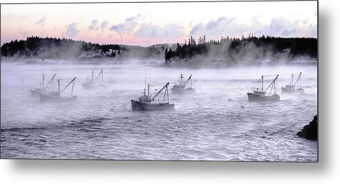 Moored At 10 Below Zero Metal Print featuring the photograph Moored at 10 Below Zero by Marty Saccone