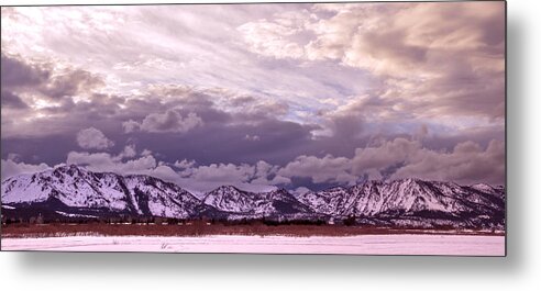 Sunset Metal Print featuring the photograph Mount Tallac Panorama by Brad Scott