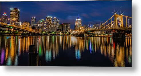 Tranquility Metal Print featuring the photograph Reflections Of Pittsburgh by Delensmode