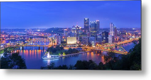 Pittsburgh Metal Print featuring the photograph The Steel City by Michael Zheng