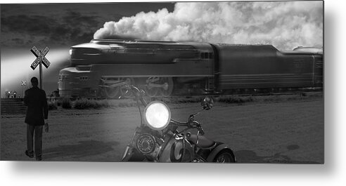 Transportation Metal Print featuring the photograph The Wait - Panoramic by Mike McGlothlen