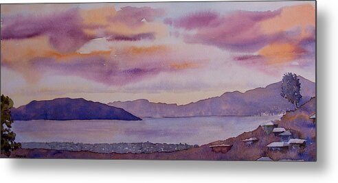 Wellington Harbour Metal Print featuring the painting Wellington Harbour by Mayank M M Reid