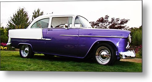 Auto Metal Print featuring the photograph 55 Chevy by Nick Kloepping