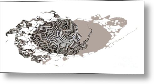 Abstract Metal Print featuring the digital art 401k by Ronald Bissett