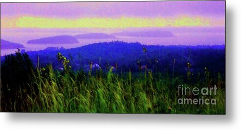 Acadia Metal Print featuring the mixed media Acadia Sunrise by Desiree Paquette