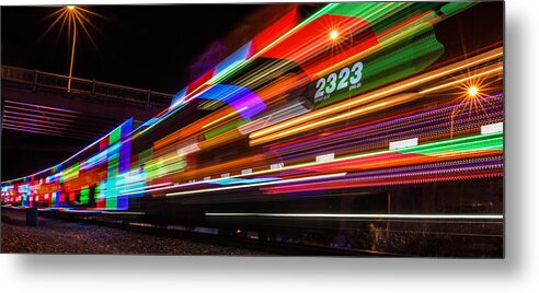 Cp Holiday Train Metal Print featuring the photograph Blurred Lines by Joy McAdams