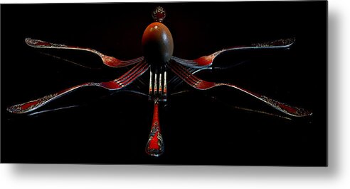 Fork Metal Print featuring the photograph Forks II by Andrei SKY